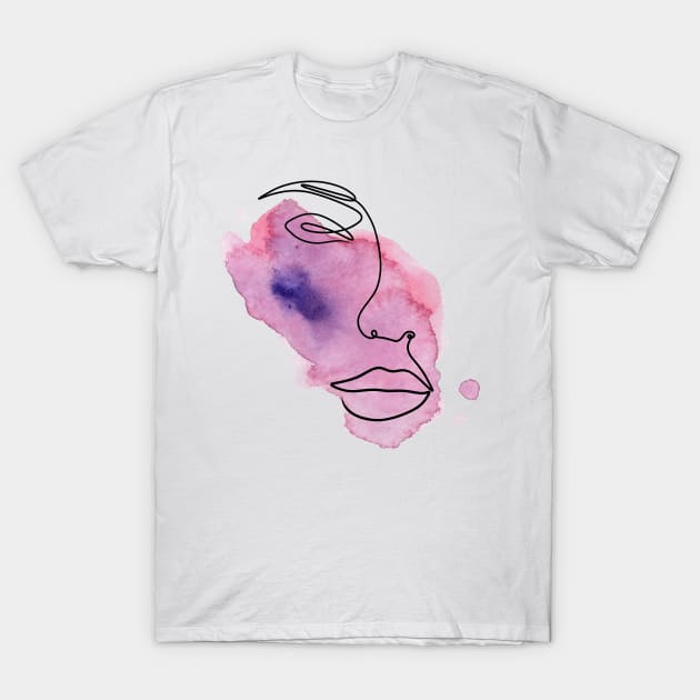 line art women face T-Shirt by ZoyCreativity